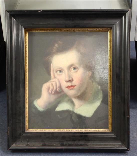 19th century English School Portrait of Percy Bysshe Shelley 16.5 x 13.5in.
